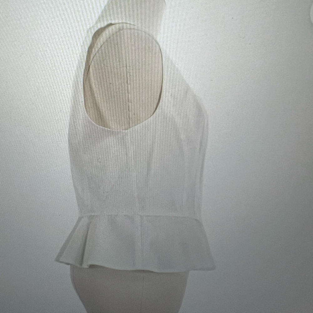 NWT Veronica beard crisp white Nikolette top sz 12 - Picture 7 of 9